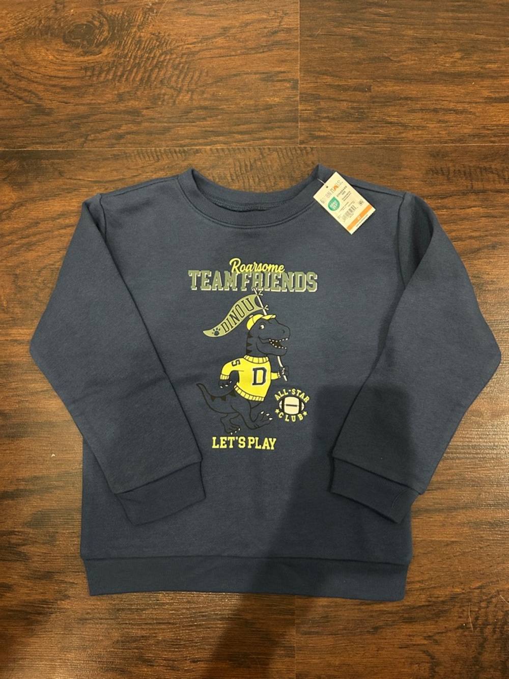 NWT Toddler Boy’s Garanimals Navy Sweatshirt with Dino Graphic Sz 4T